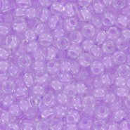 Miyuki rocailles Perlen 8/0 - Violet lined crystal 8-222